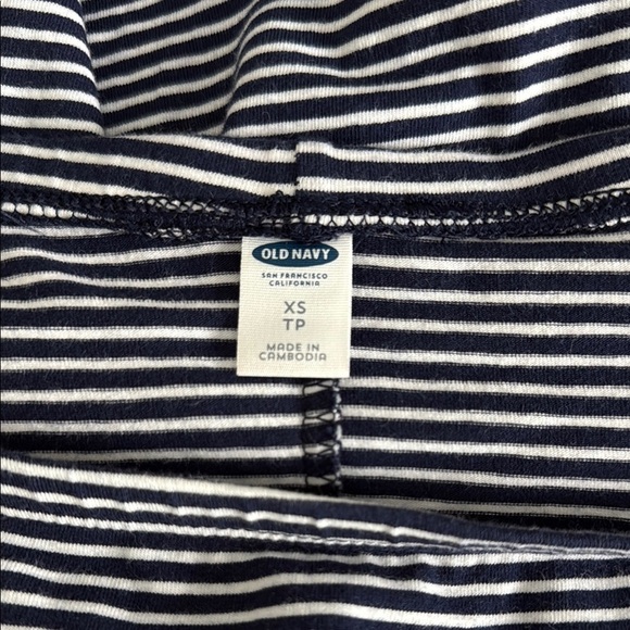 Old Navy Blue and White Off-Shoulder Fit and Flare Mini Dress Sz XS - Picture 2 of 5